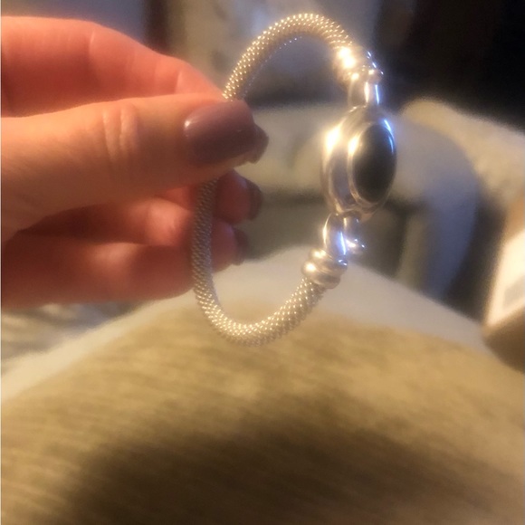 Onyx, sterling silver bracelet - Picture 6 of 10